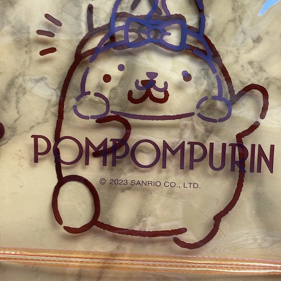 Taiwan Family Mart SANRIO 2023 POMPOM PURIN clear mini tote - Picture 2 of 9
